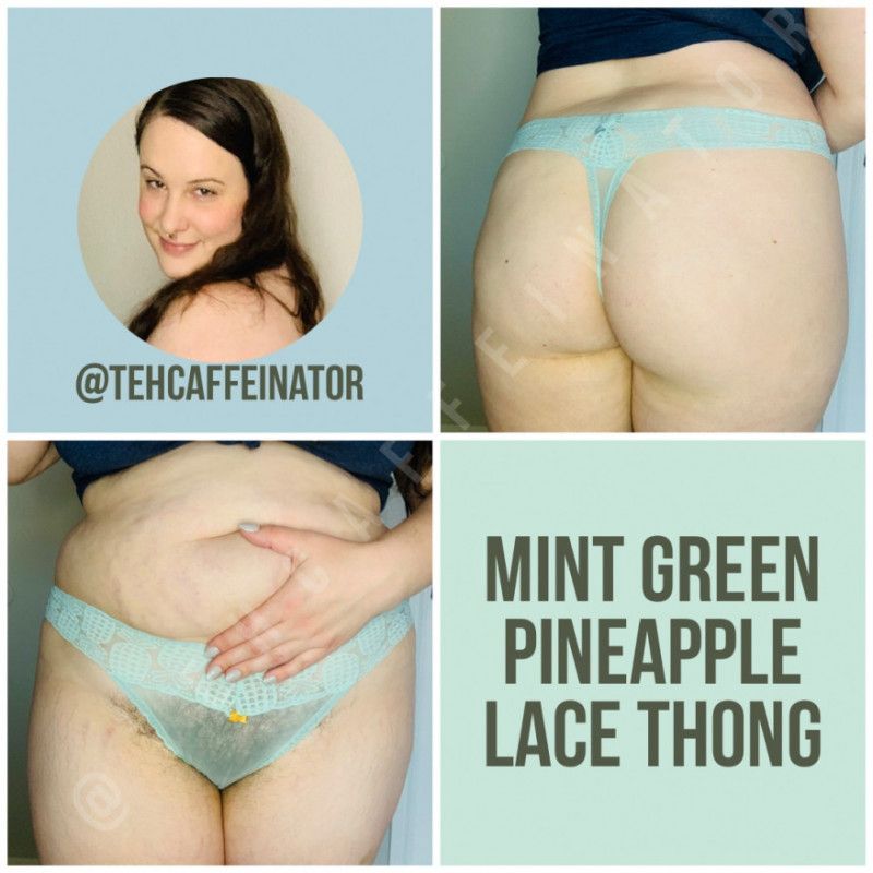 Mint Green Pineapple Lace Thong