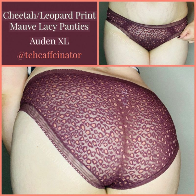 Lace Cheetah Leopard Print Panties Mauve