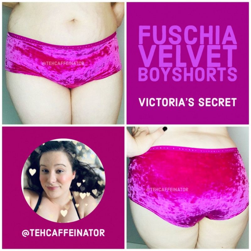 Fuchsia Pink Velvet Boyshorts VS