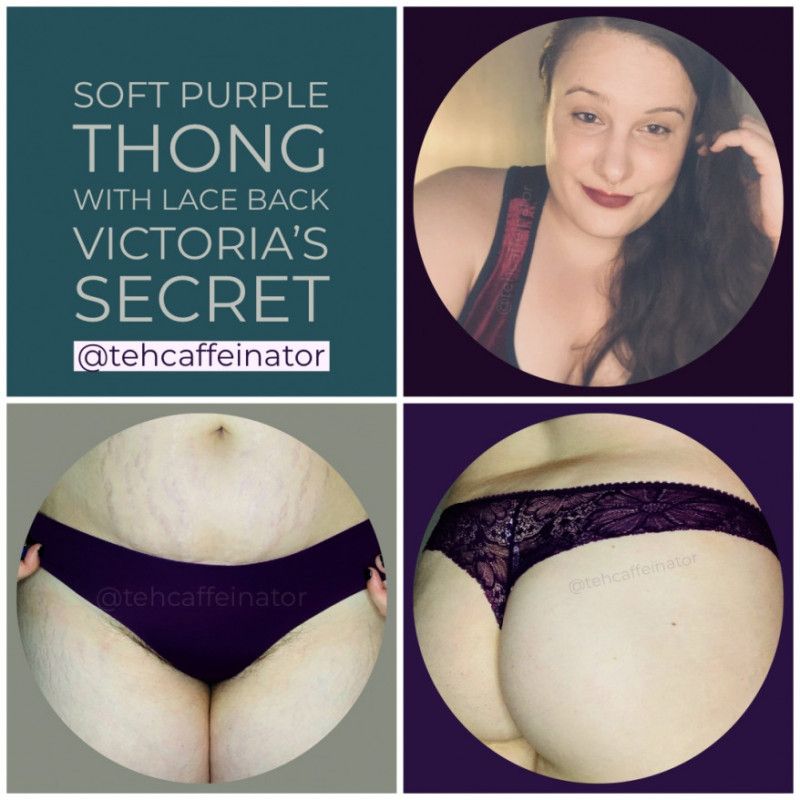 Eggplant Purple Lacy Silky VS Thong