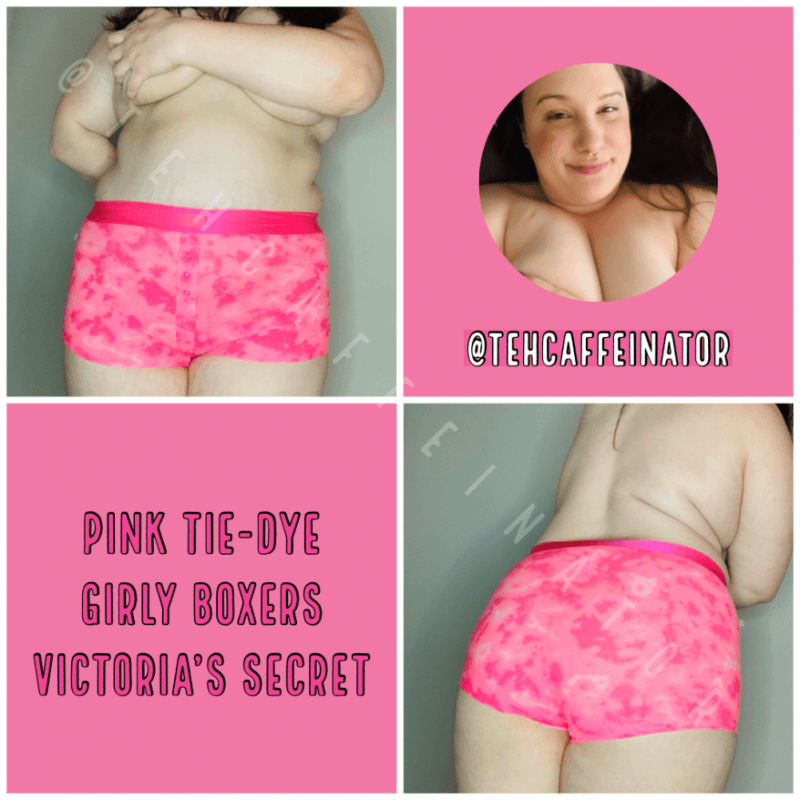 Pink Tie Dye Girly Boxers XL VS