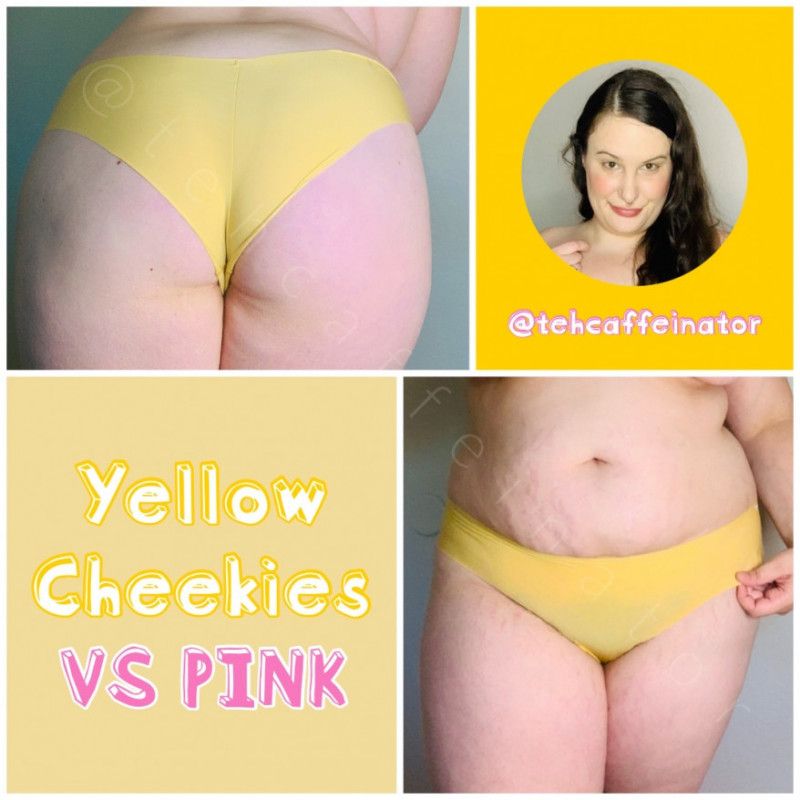 Yellow Cheekie Panties VS Pink