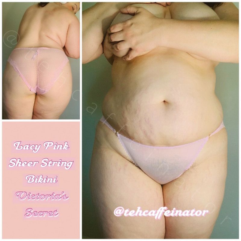 Lacy Sheer Pink String Bikini VS