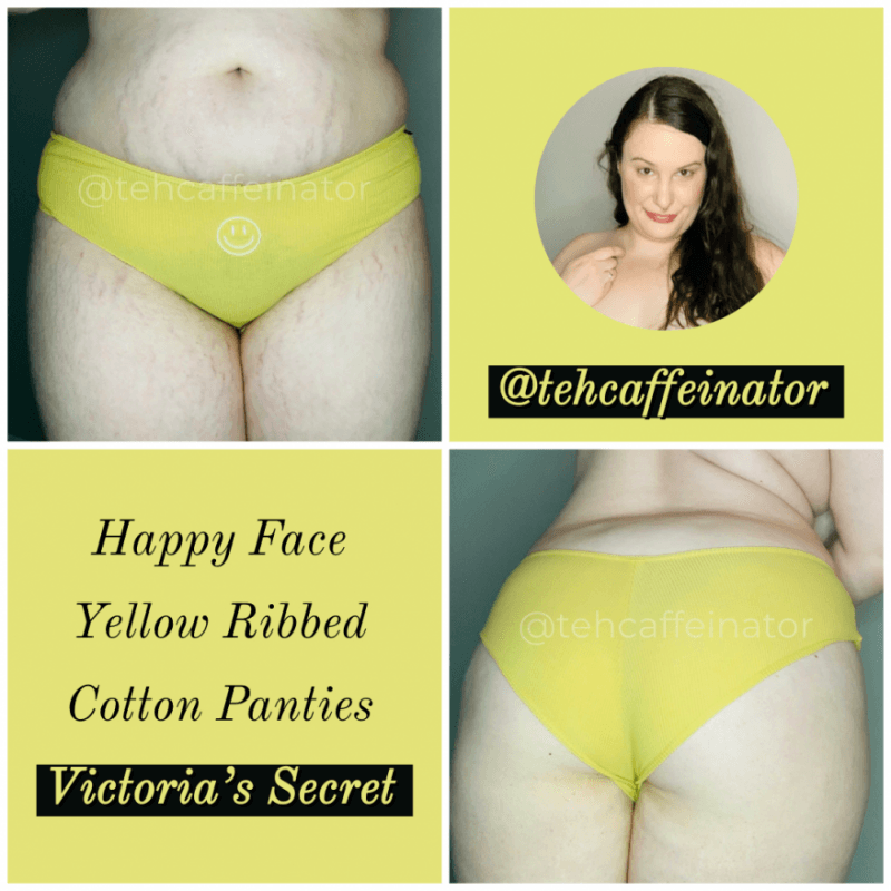 Happy Ribbed Yellow Cotton Panties VS