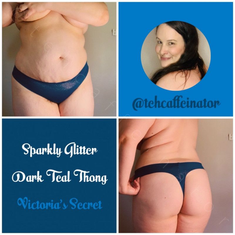 Sparkly Teal Thong Victorias Secret