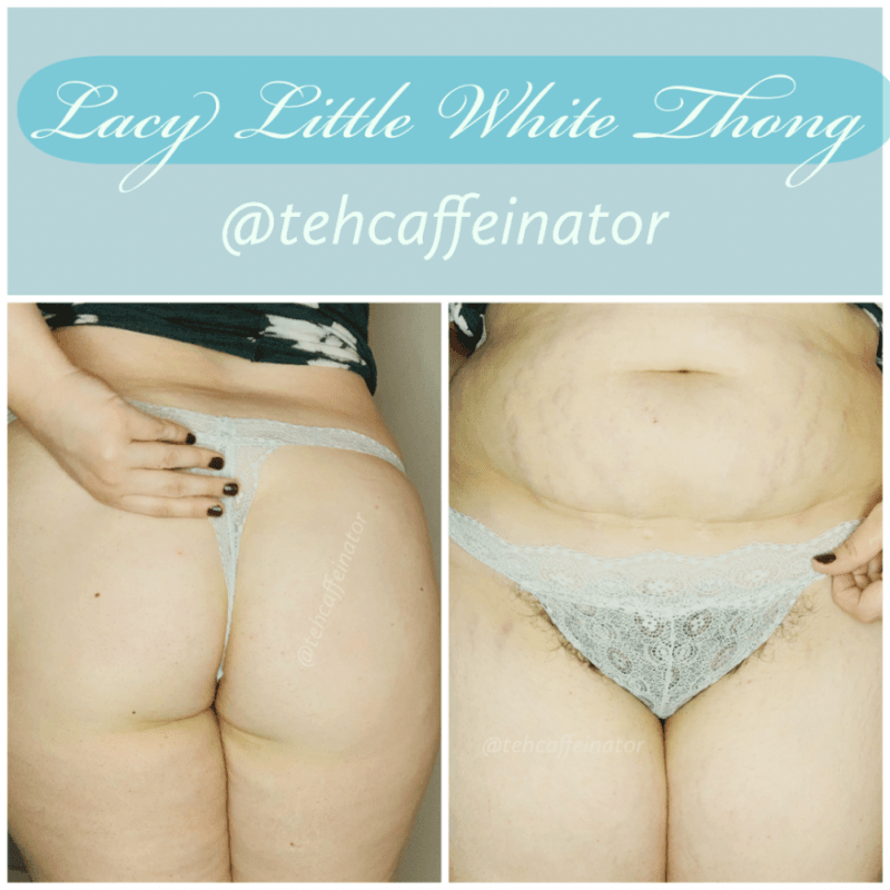 Lacy Little White Thong