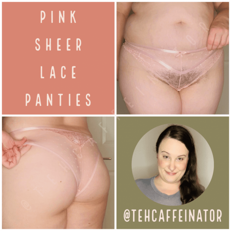 Pink Sheer Lace Panties