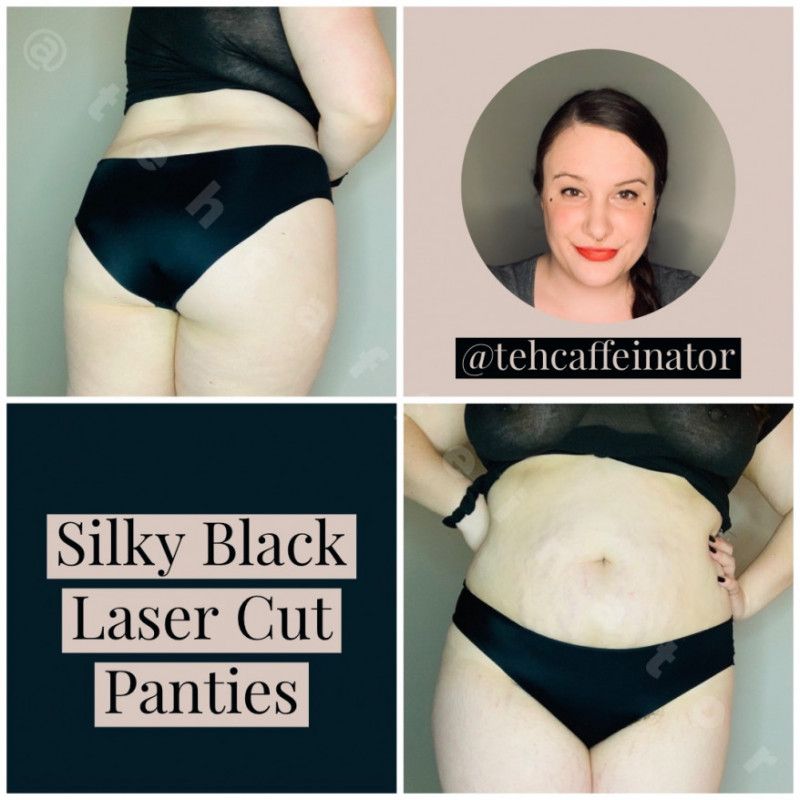 Silky Black Laser Cut Panties