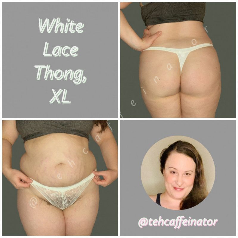 White Lace Thong