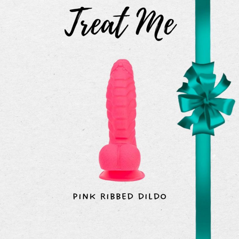 Pink Ribbed Dildo