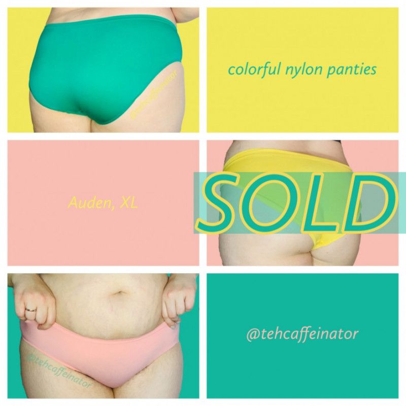 Green Pink Yellow Nylon Panties