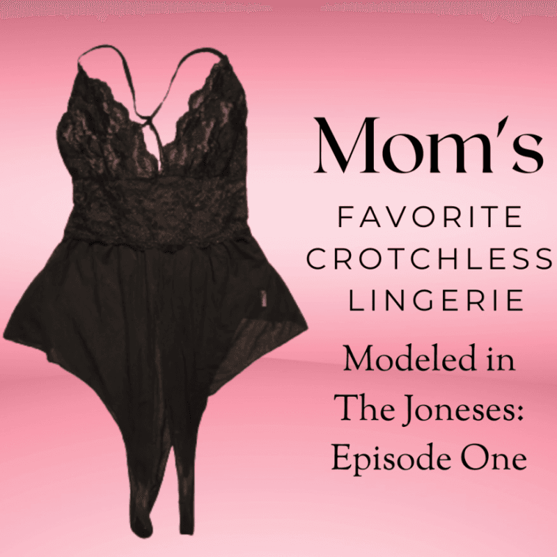 Moms Favorite Black Lingerie  Crotchless