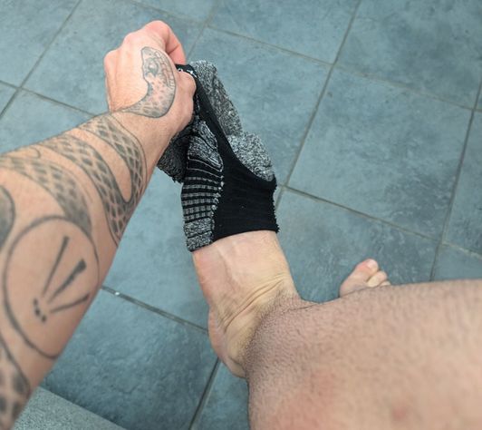 Sweaty Stinky Gym Socks by A Muscular Dominatrix