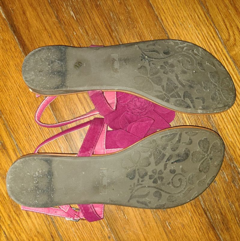 Worn Pink Sandals