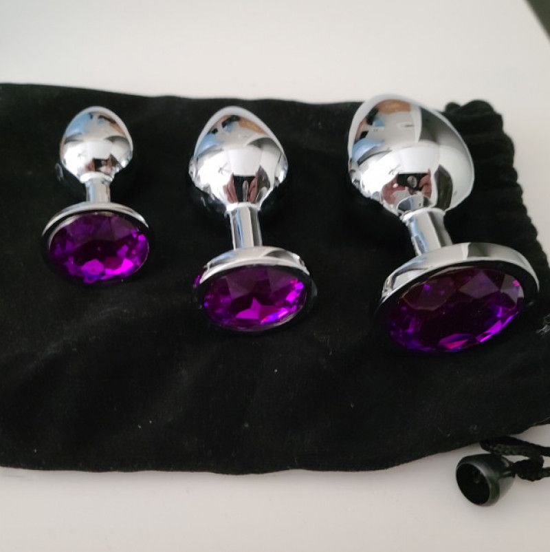 Metal jewel plug set