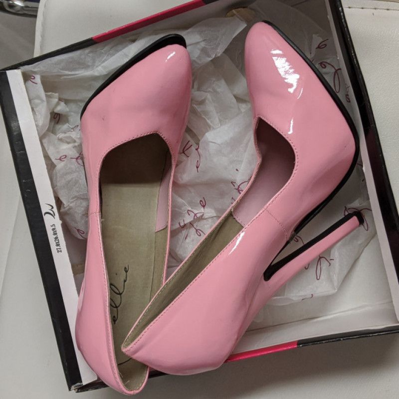 Pink high heels