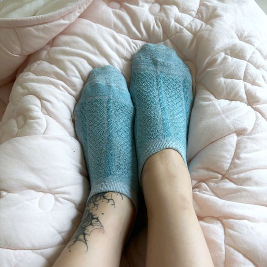 Blue Ankle Socks