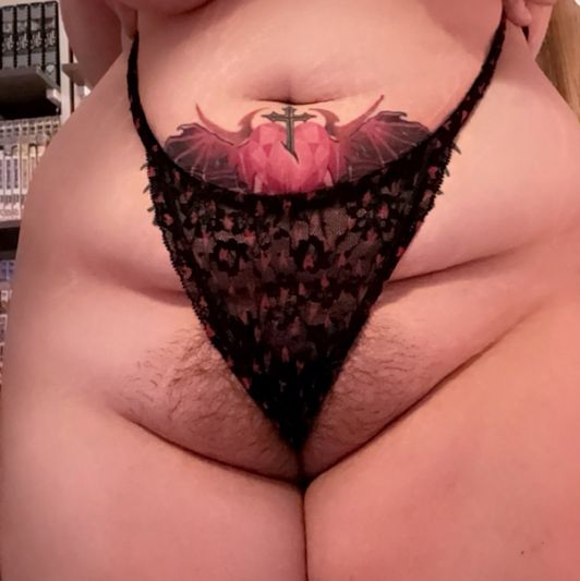 victorias secret black heart panties