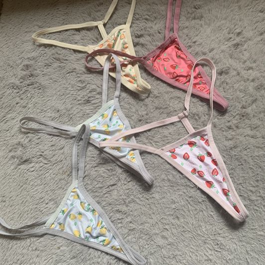 Used Colorful Thongs