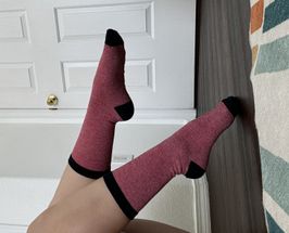 limited time! closet cleanout red and navy blue socks