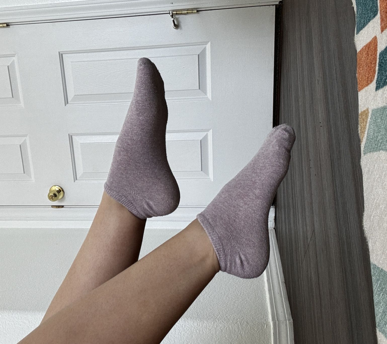 free shipping: purple ankle socks