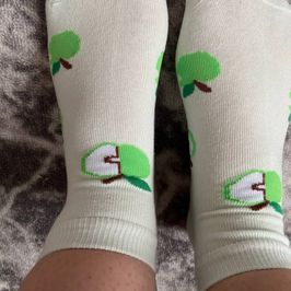 cute socks with apples