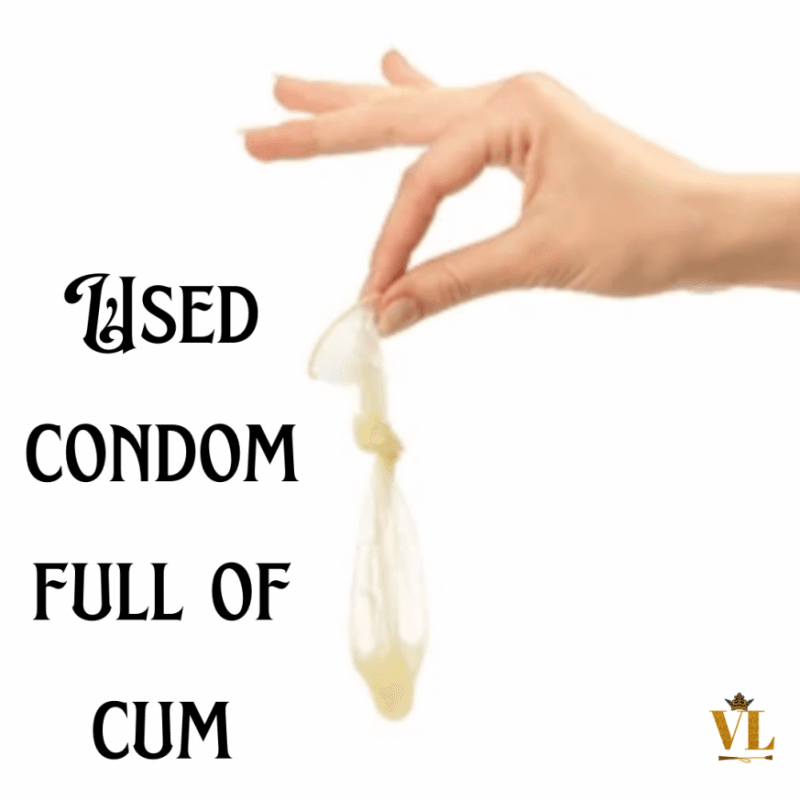 USED CONDOM FULL OF CUM  CUCK TREAT