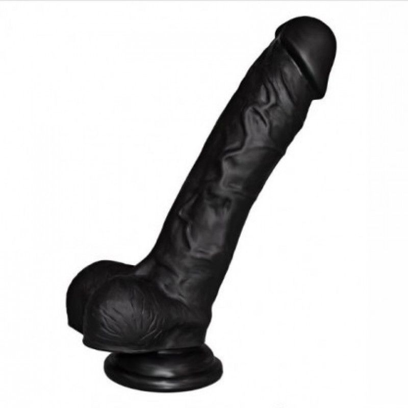 Black silicon dildo