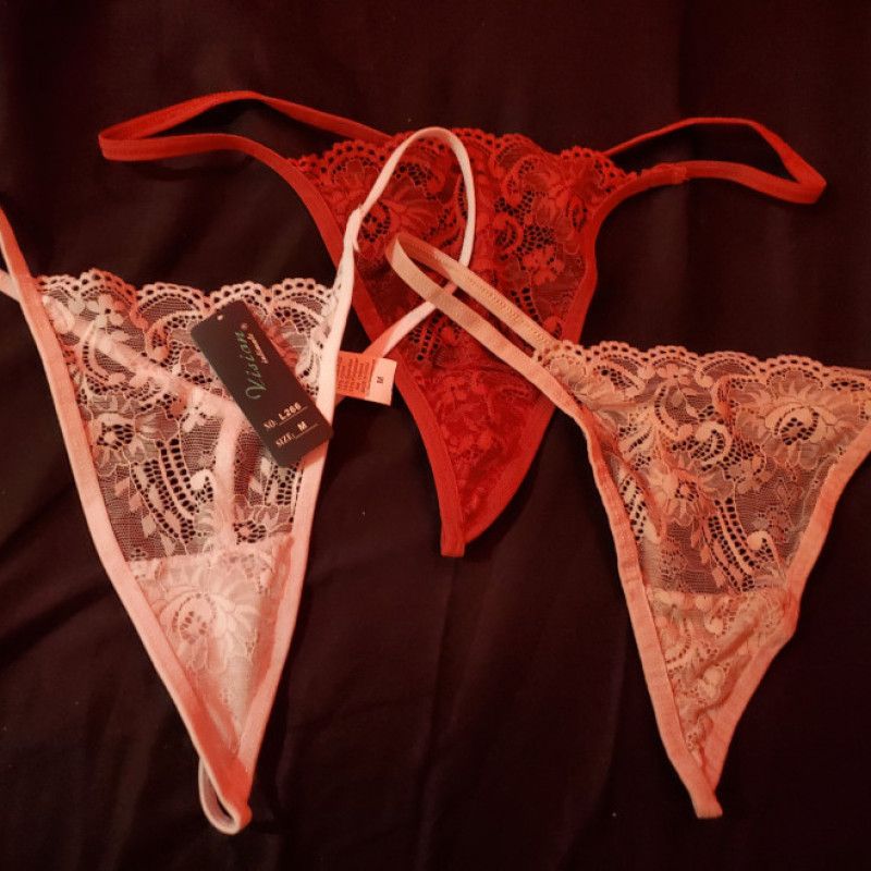 worn lace thongs!