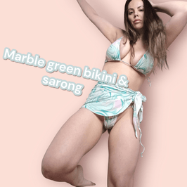 Marble Green Bikini Set