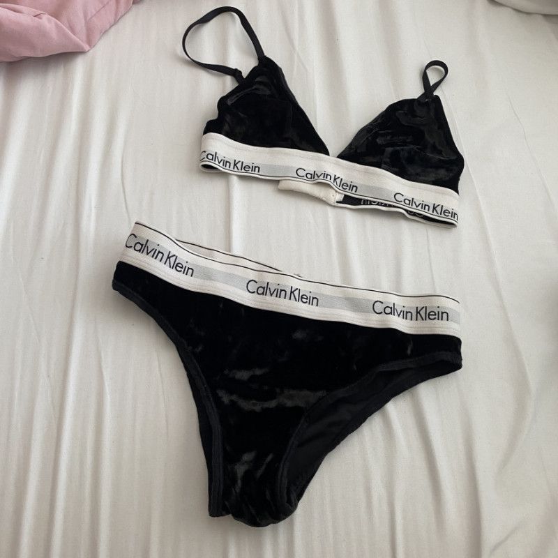 Black Velvet Calvin Klein Set