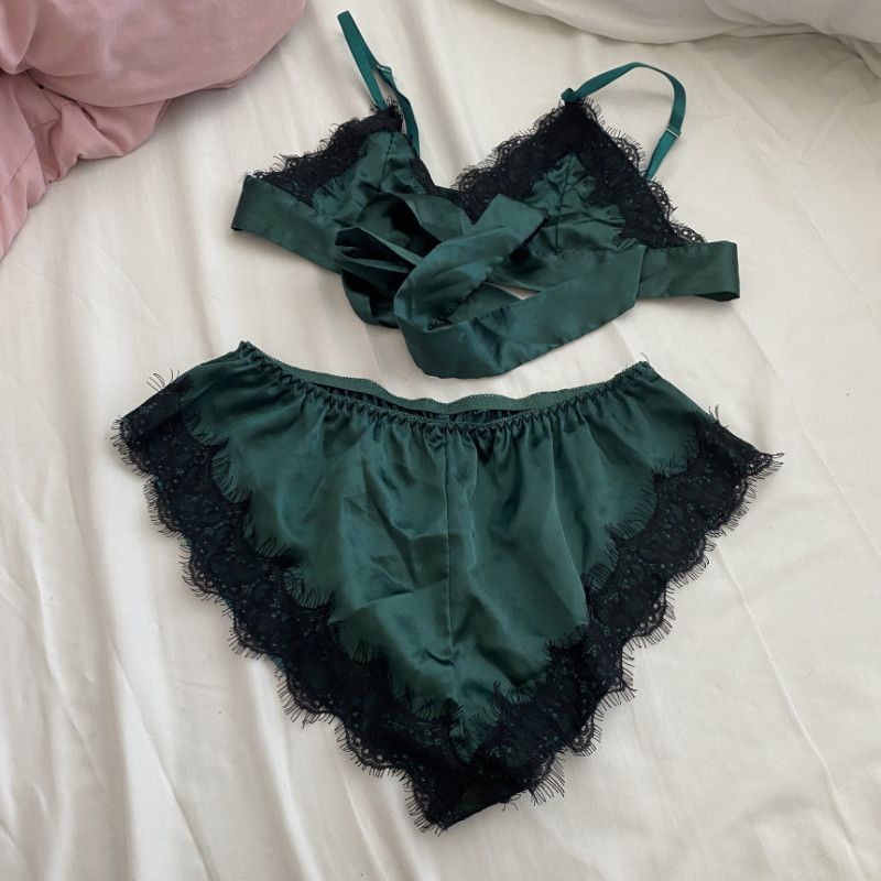 Green Satin Set