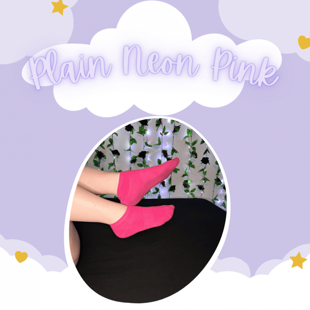 Socks : Plain Neon Pink