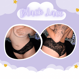 Panties : Black Lace