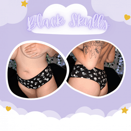 Panties : Black Skulls