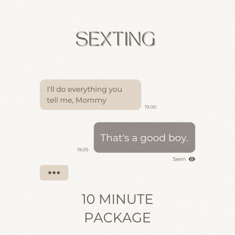 10 Minute Sexting Package