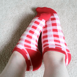 Red Gingham Socks