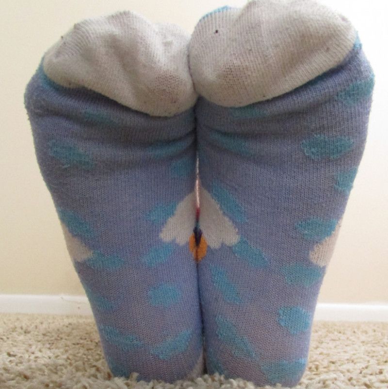 Blue Cloudy Socks