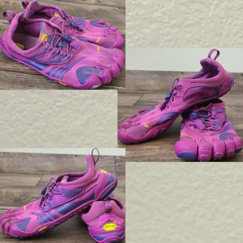 Purple five finger sneakers