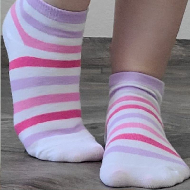 Pink and purple socks