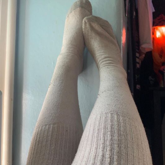 White Knee High Socks