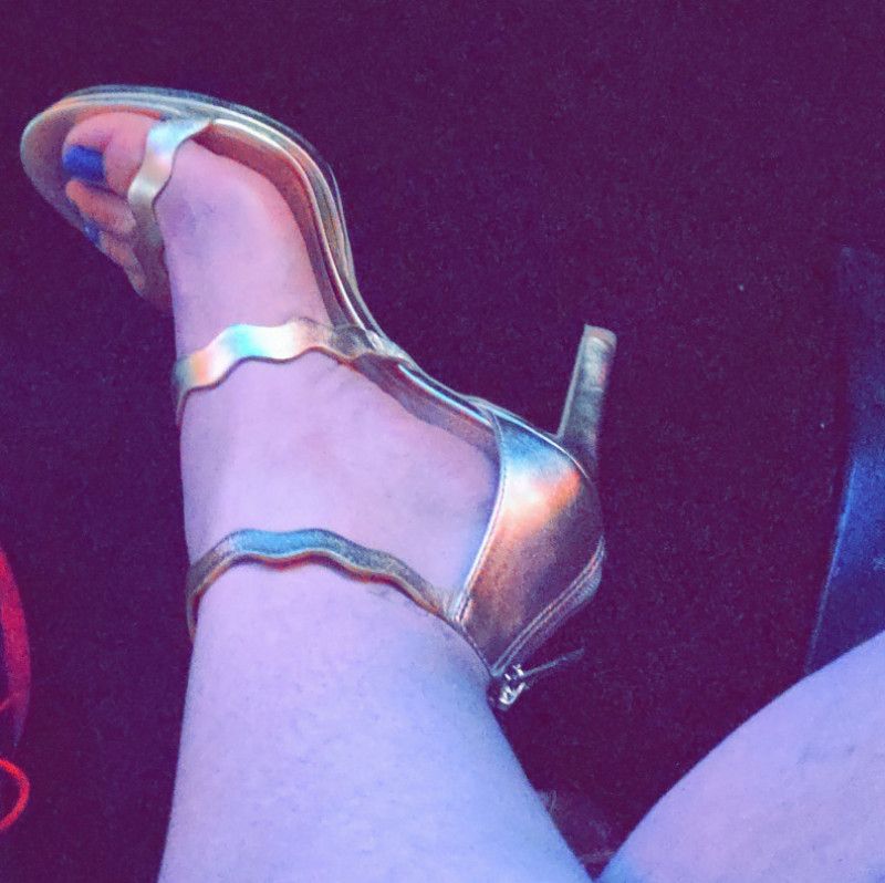 Gold Strappy Heels