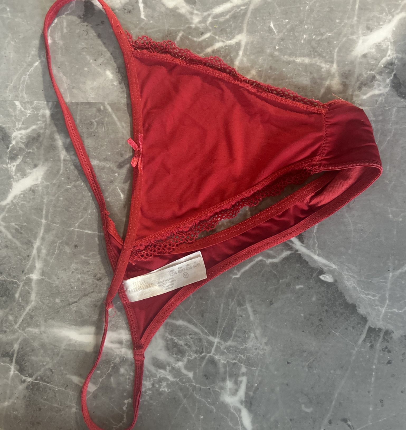 Sexy red used thongs