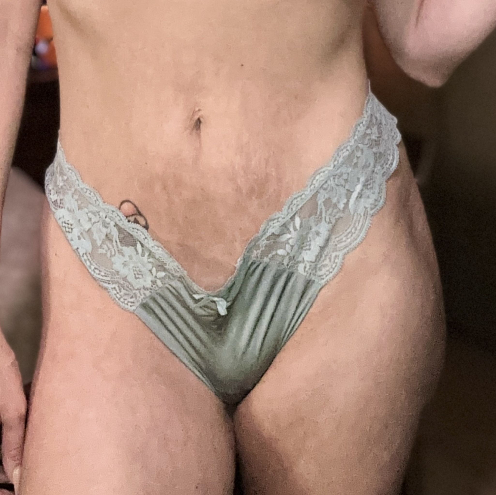 Blue VS Lace and Satin Panties