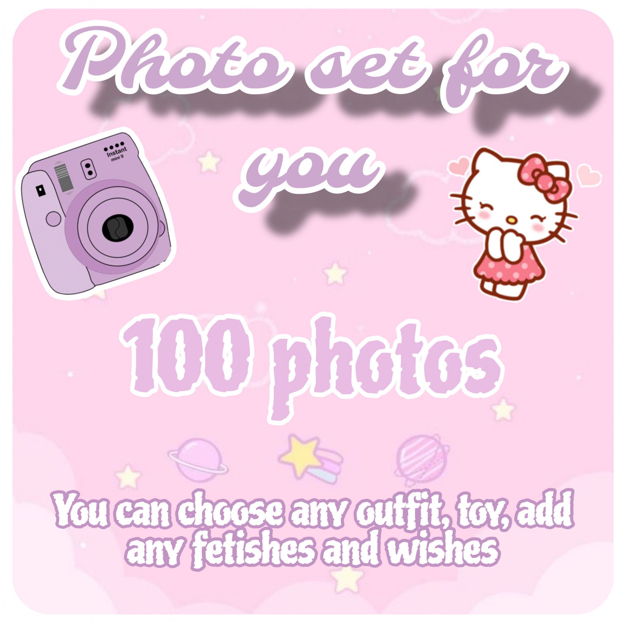 PHOTO SET WITH YOUR REQUEST 100pcs