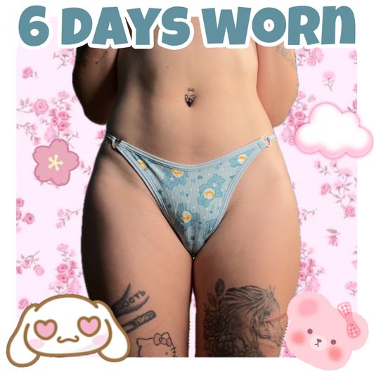 6 DAYS WORN PANTIES WITH CUTE BEARS