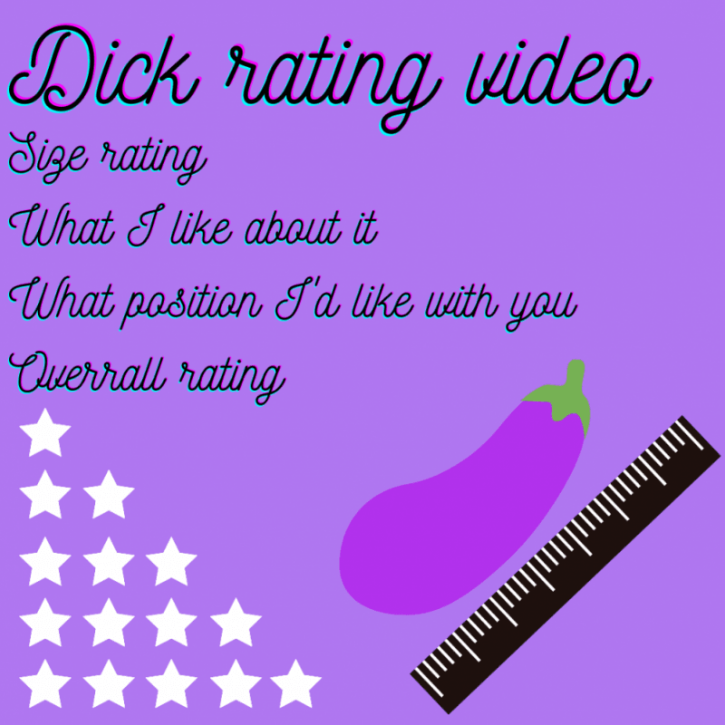 Dick rating video by yours truly