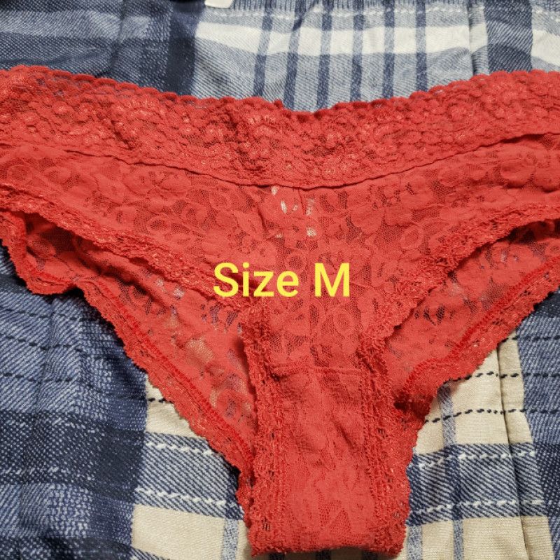 Red lace panties