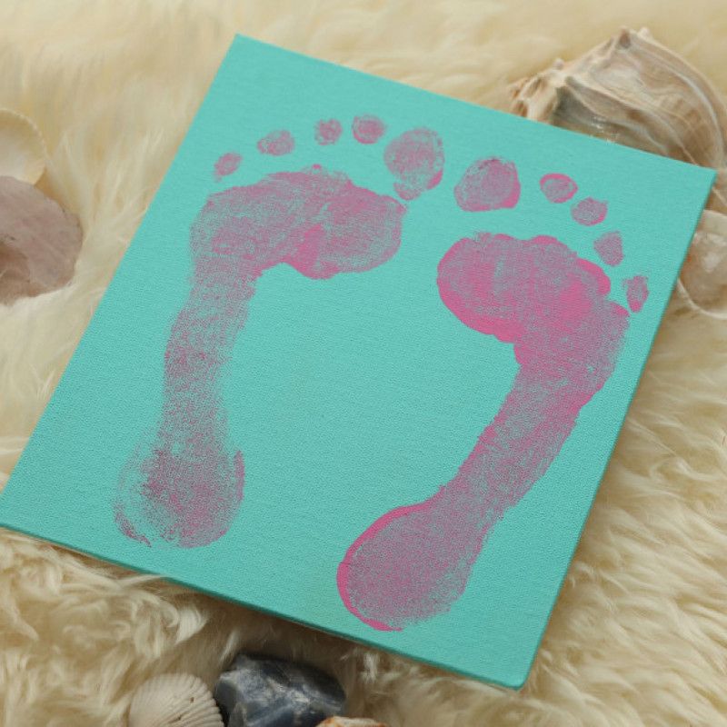 PinkTeal 8x10 Ziva Fey Feet Stamp Paint