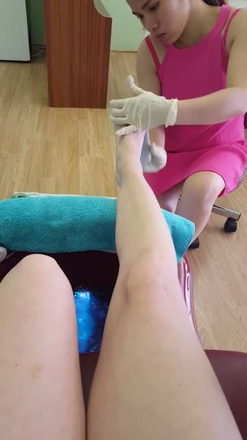 Foot Spa And Pedicure At Nail Salon